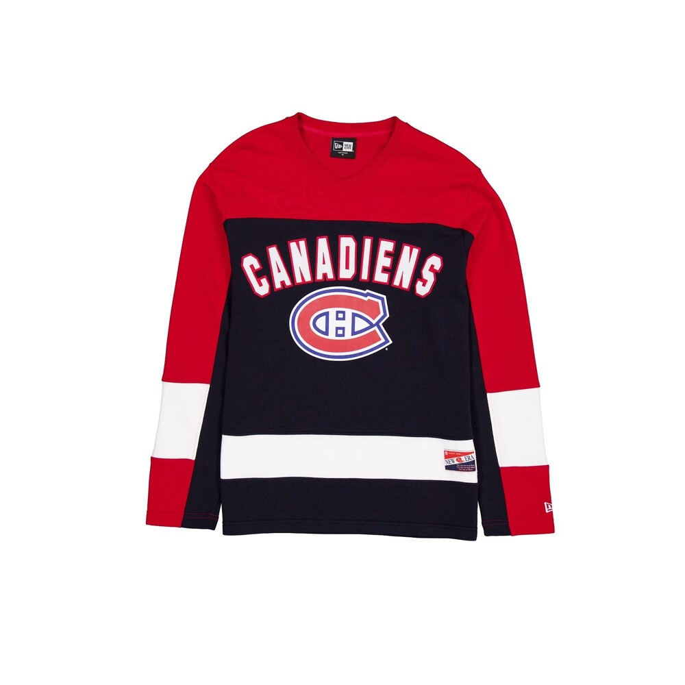 New Era Montreal Canadiens Throwback Long Sleeve T-Shirt - Size XL